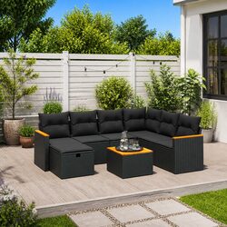 8 Piece Modular Garden Sofa Set - Simple and Strong