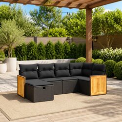 6-Piece Modular Sofa Set for Outdoors