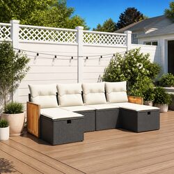 Compact and Stylish 6 Piece Garden Sofa Set
