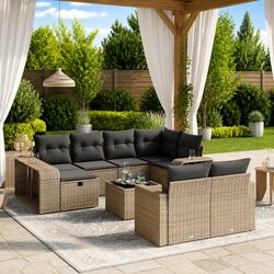 11-Piece Garden Sofa Set in Grey