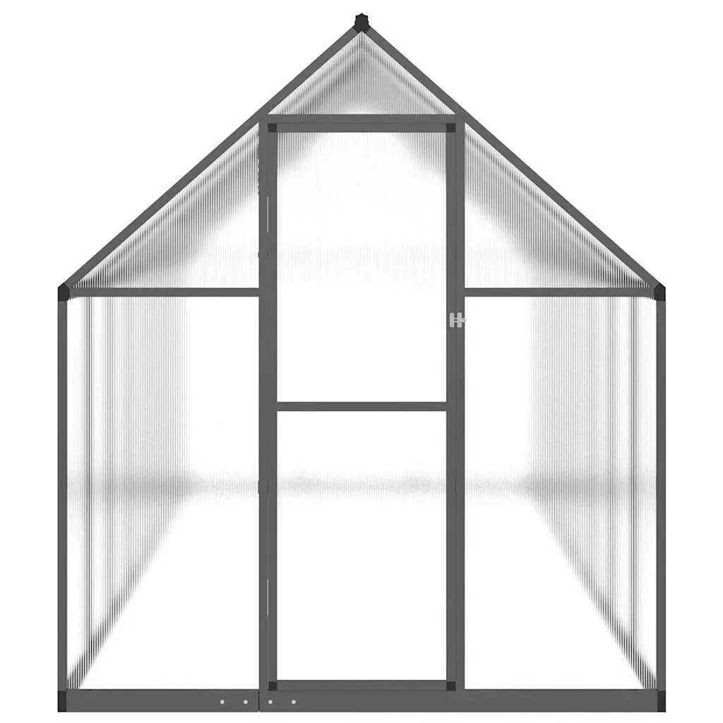 Greenhouse Anthracite Walk-in 445 x 169 x 195 cm Aluminium Frame Polycarbonate Panels