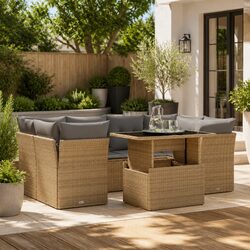 7 Piece Garden Sofa Set: Compact and Versatile for Outdoor Use