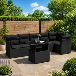 7 Piece Garden Sofa Set: Compact and Versatile
