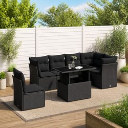 7 Piece Garden Sofa Set for Outdoor Relaxation