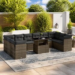 11 Piece Outdoor Furniture Set in Grey