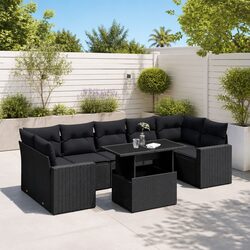 8-Piece Modular Garden Sofa Set for Outdoor Use