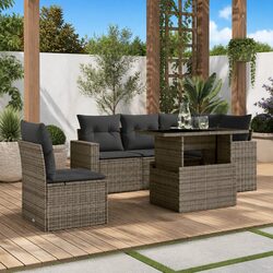 Concise 6 Piece Outdoor Sofa Set with Comfort