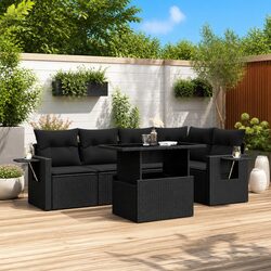 6 Piece Garden Sofa Set with Cushions for Outdoor Use