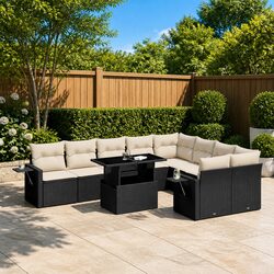 Compact and Durable 10 Piece Garden Sofa Set