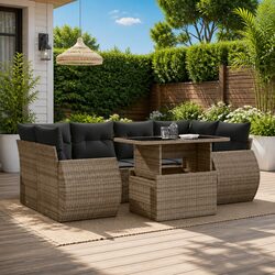 Concise 7 Piece Outdoor Garden Sofa Set