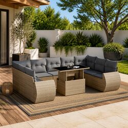 Concise Overview of 10-Piece Outdoor Sofa Set