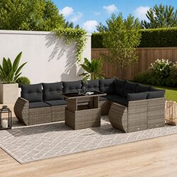 10 Piece Grey Garden Sofa Set for Your Outdoor Comfort