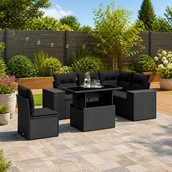 6-Piece Outdoor Sofa Set with Modern Design