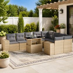 10-Piece Sofa Set for Outdoor Comfort
