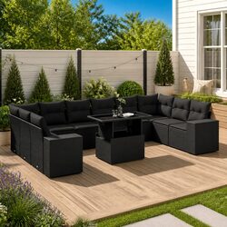 Compact and Elegant 11-Piece Outdoor Sofa Set