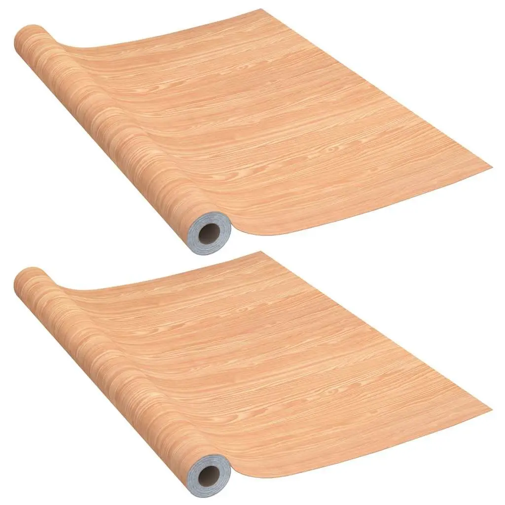 Self-Adhesive Door Film Brown 210x90cm Wood Grain PVC Decor Furniture Covering