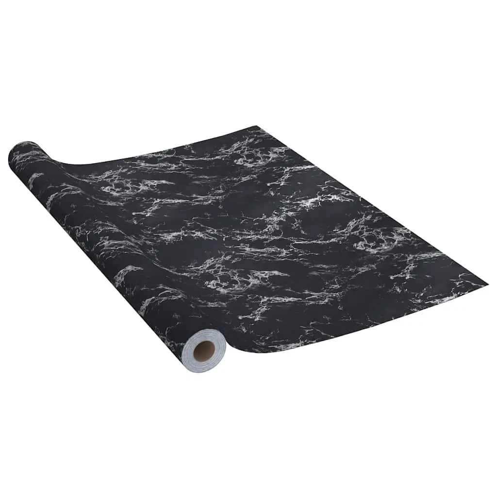 Self-Adhesive Film Black Stone 500x90 cm PVC Easy Application for Smooth Surfaces