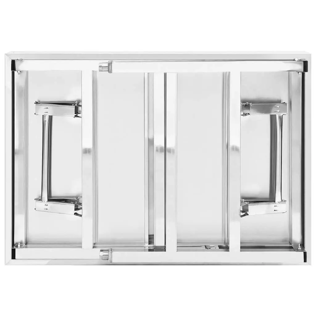 Folding Work Table Stainless Steel 85 x 60 x 80 cm Reinforced Tabletop