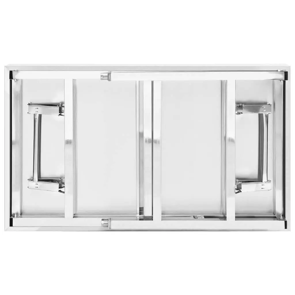 Folding Work Table Stainless Steel 100x60x80cm Reinforced Tabletop