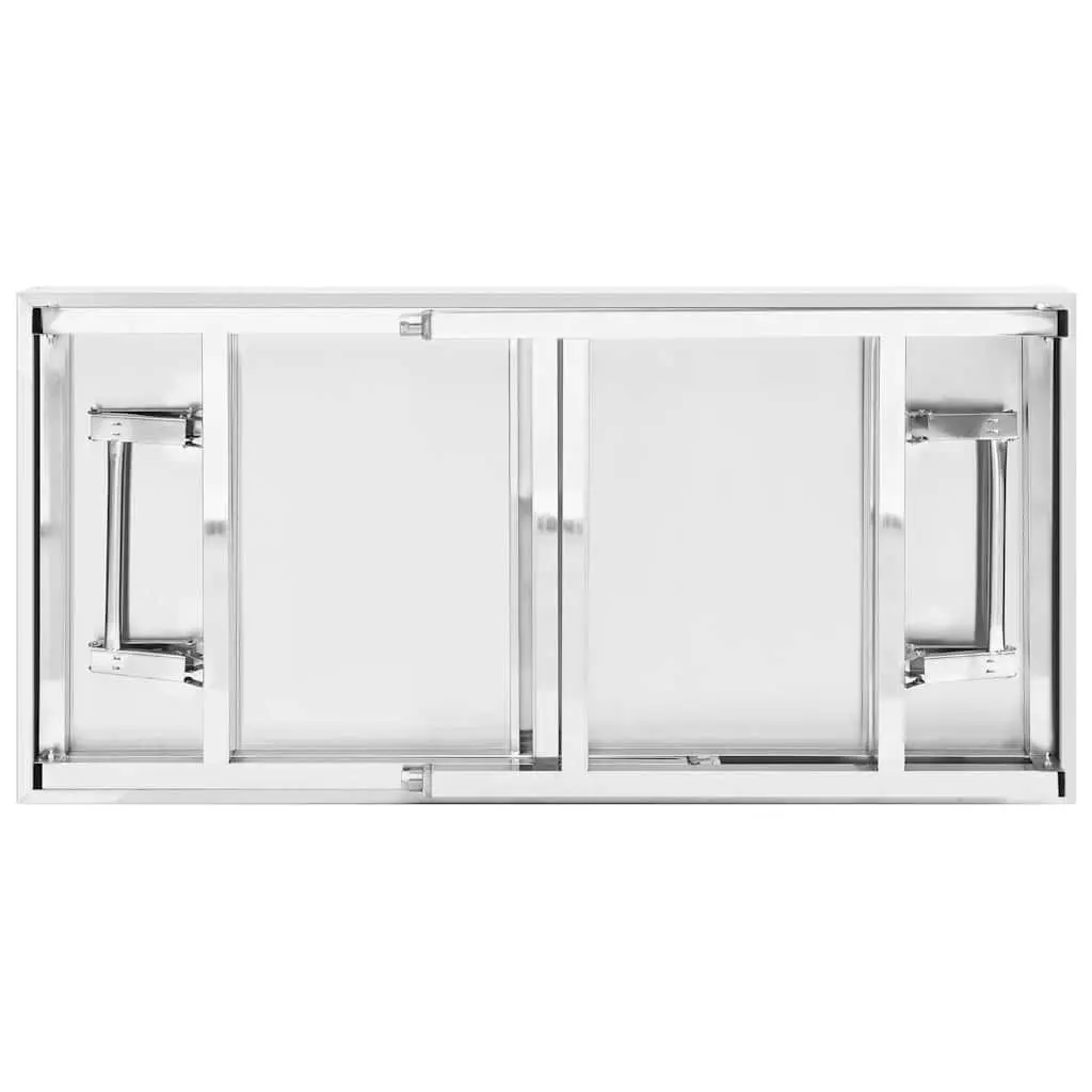 Foldable Stainless Steel Work Table 120x60x80cm Reinforced Tabletop for Commercial Kitchen Prep