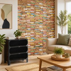 Upgrade Your Space with 10 Teak Wood Wall Panels – Easy Install