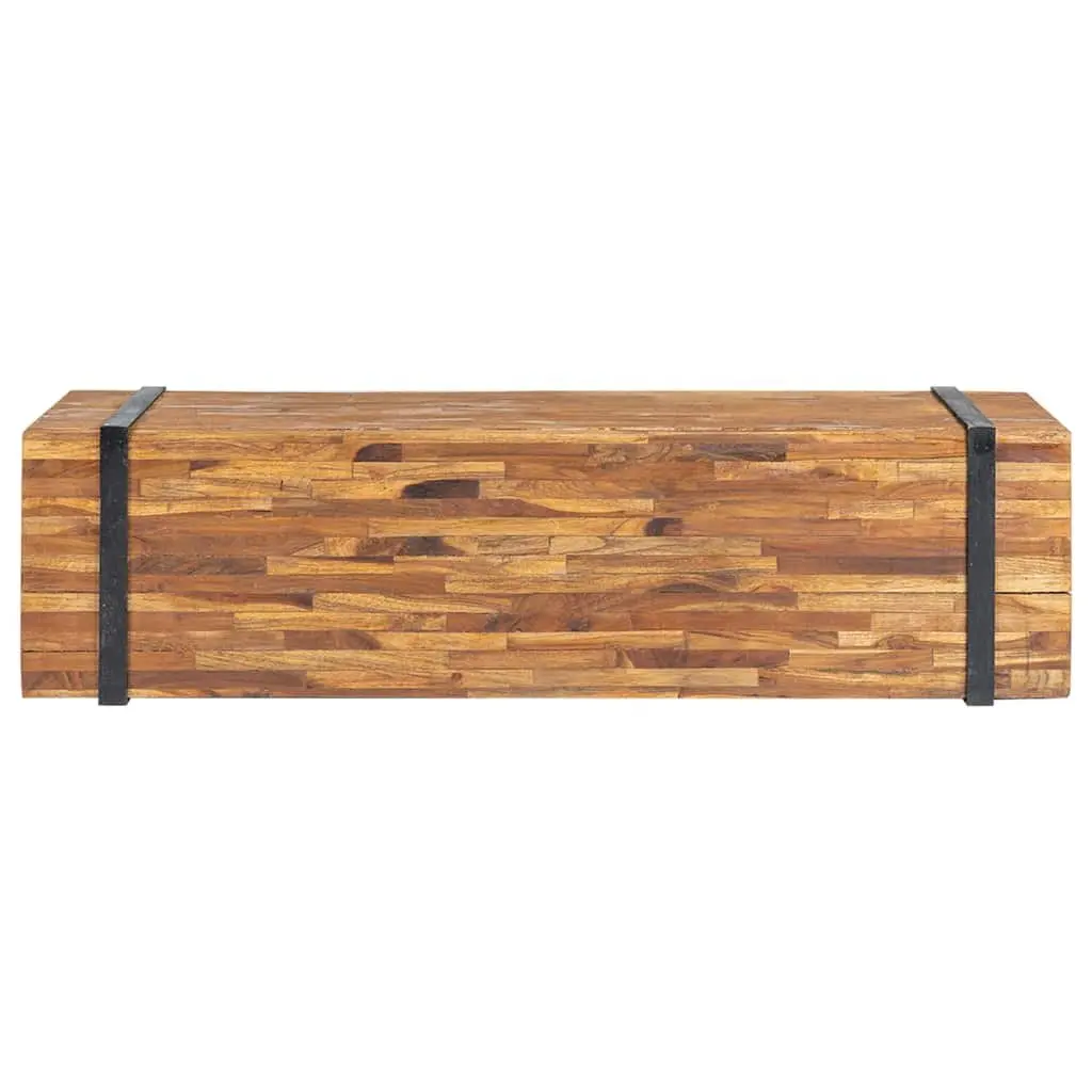 Teak Wood TV Stand 110x30x32.5cm—Easy to Move