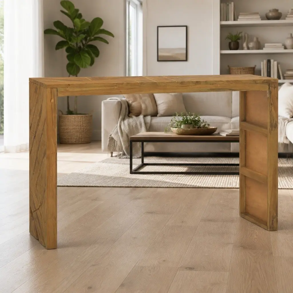 Console Table in Teak Wood 110x35x75cm