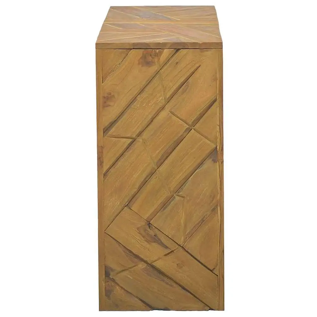 Console Table Brown 110x35x75cm Solid Teak Wood Accent Sideboard Living Room