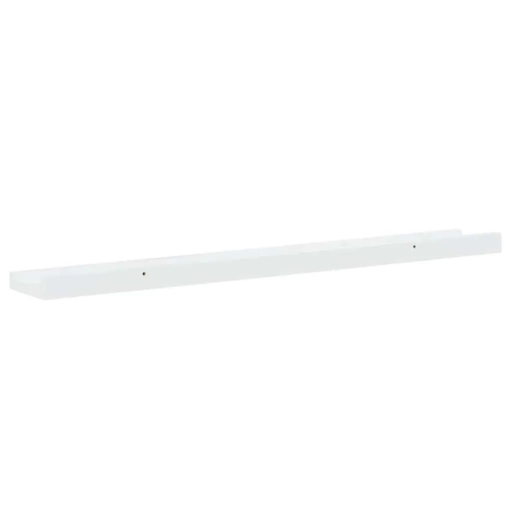 Wall Shelves High Gloss White 80 x 9 x 3 cm Floating Storage Display Unit 2 Piece