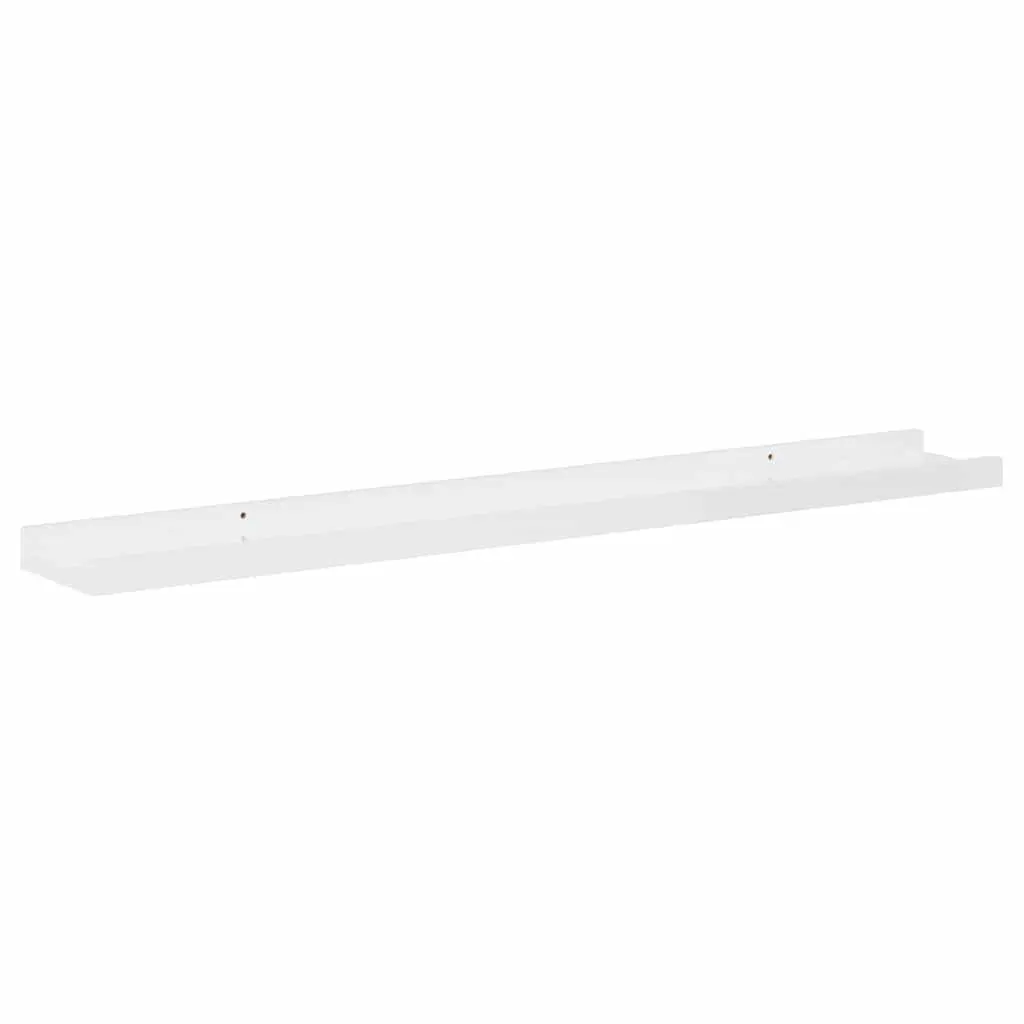 Wall Shelves High Gloss White 80 x 9 x 3 cm Floating Storage Display Unit 2 Piece