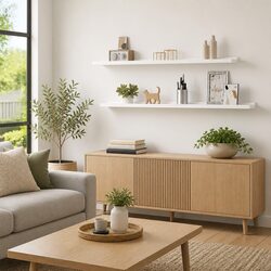White Wall Shelves 2 pcs Easy to Use and Clean