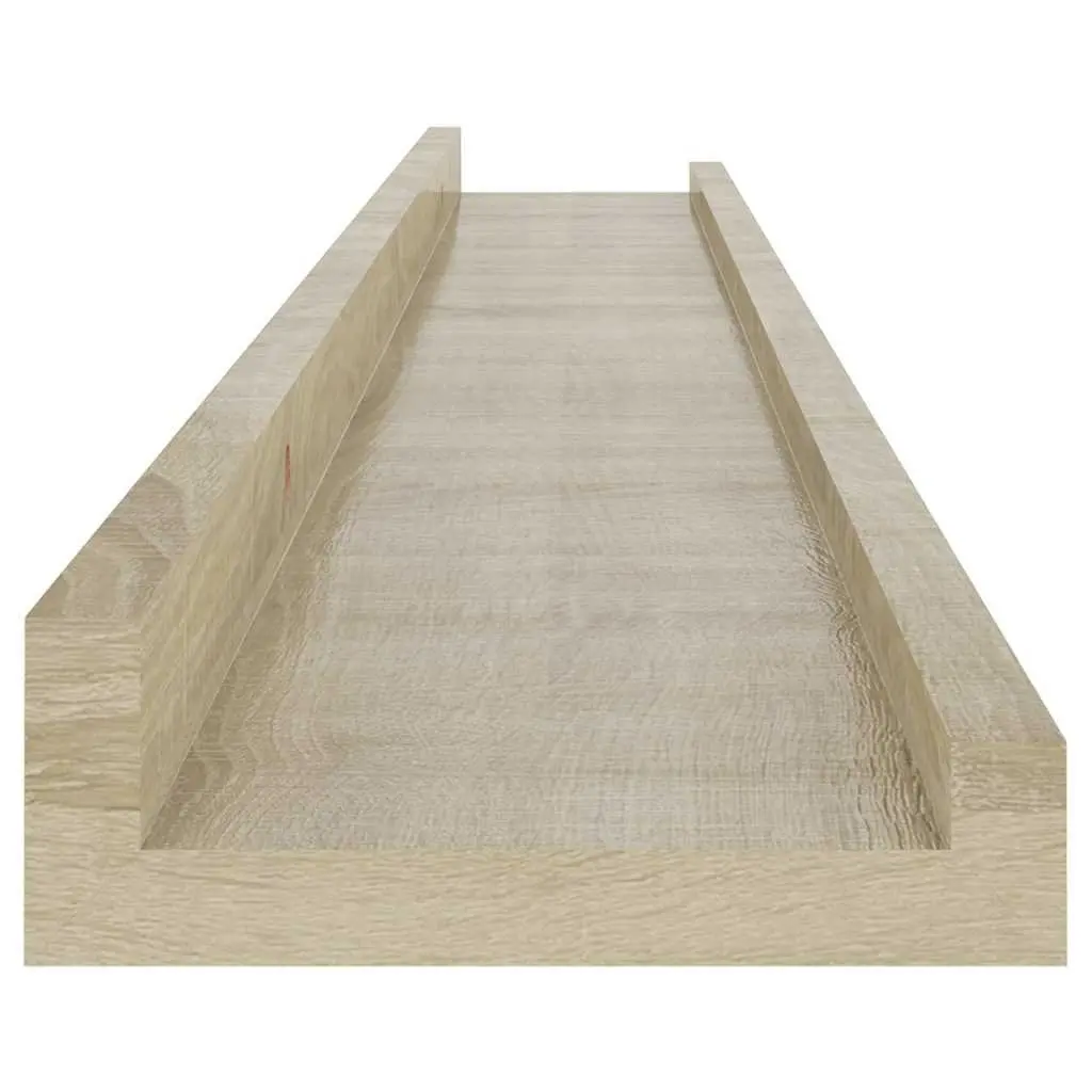 Wall Shelves Brown 80x9x3 cm Floating Storage Display Ledges 2 Piece