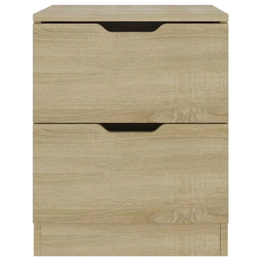 Bedside Table Brown 40x40x50 cm Engineered Wood Storage Organiser