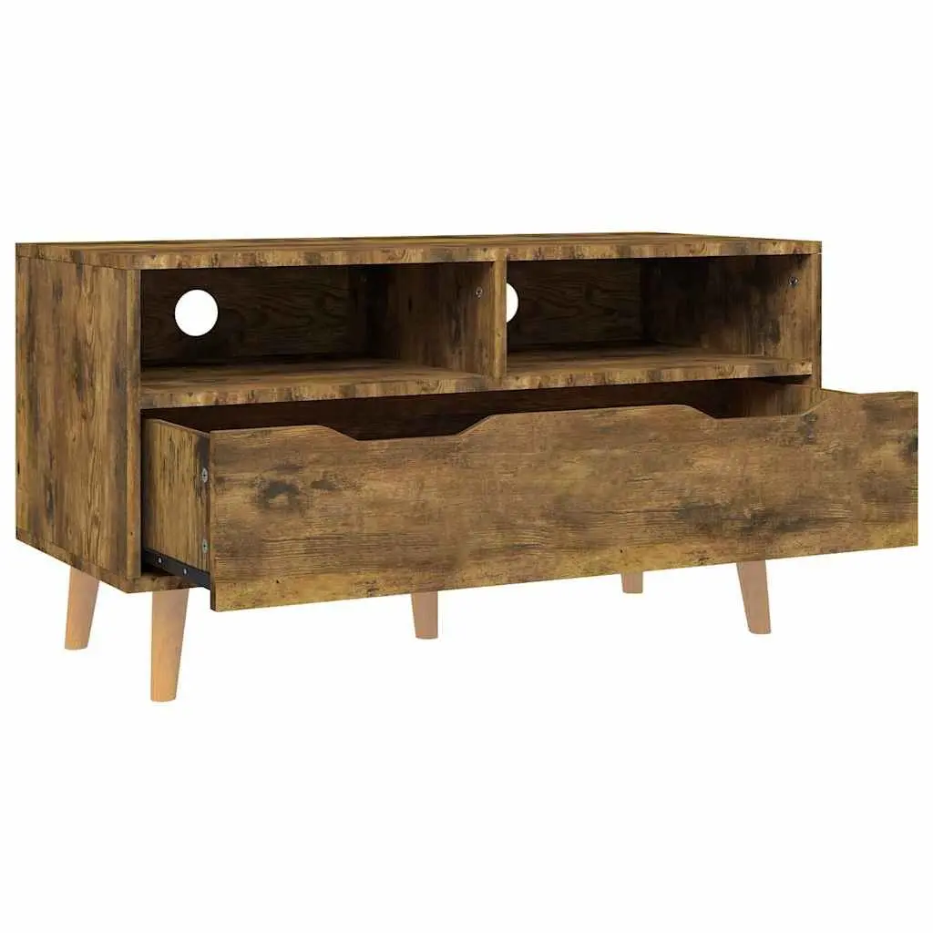 TV Cabinet Brown Engineered Wood Living Room Storage Stand Display Unit