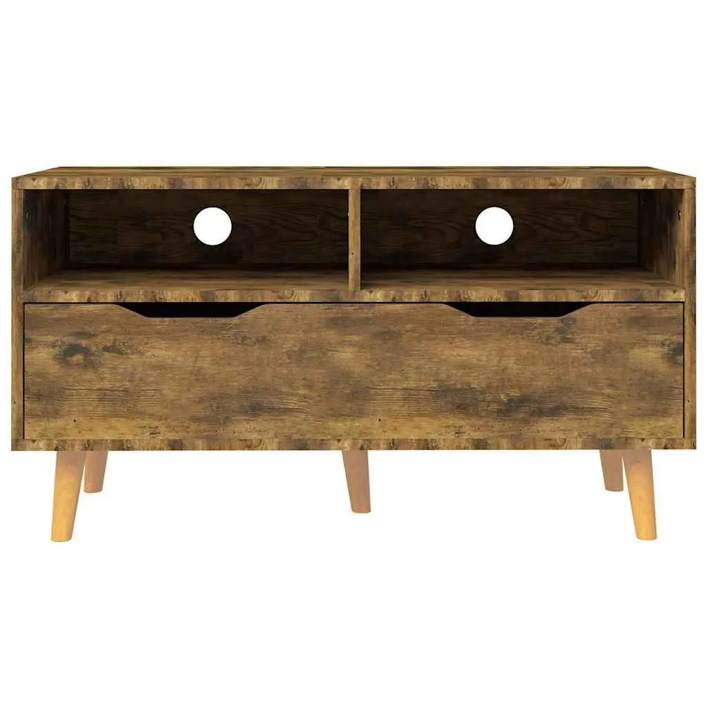 TV Cabinet Brown Engineered Wood Living Room Storage Stand Display Unit