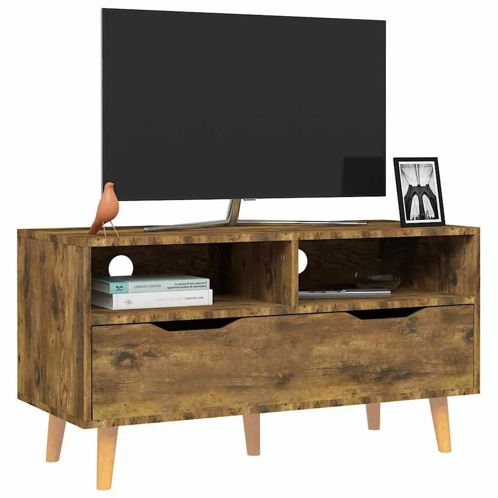 TV Cabinet Brown Engineered Wood Living Room Storage Stand Display Unit