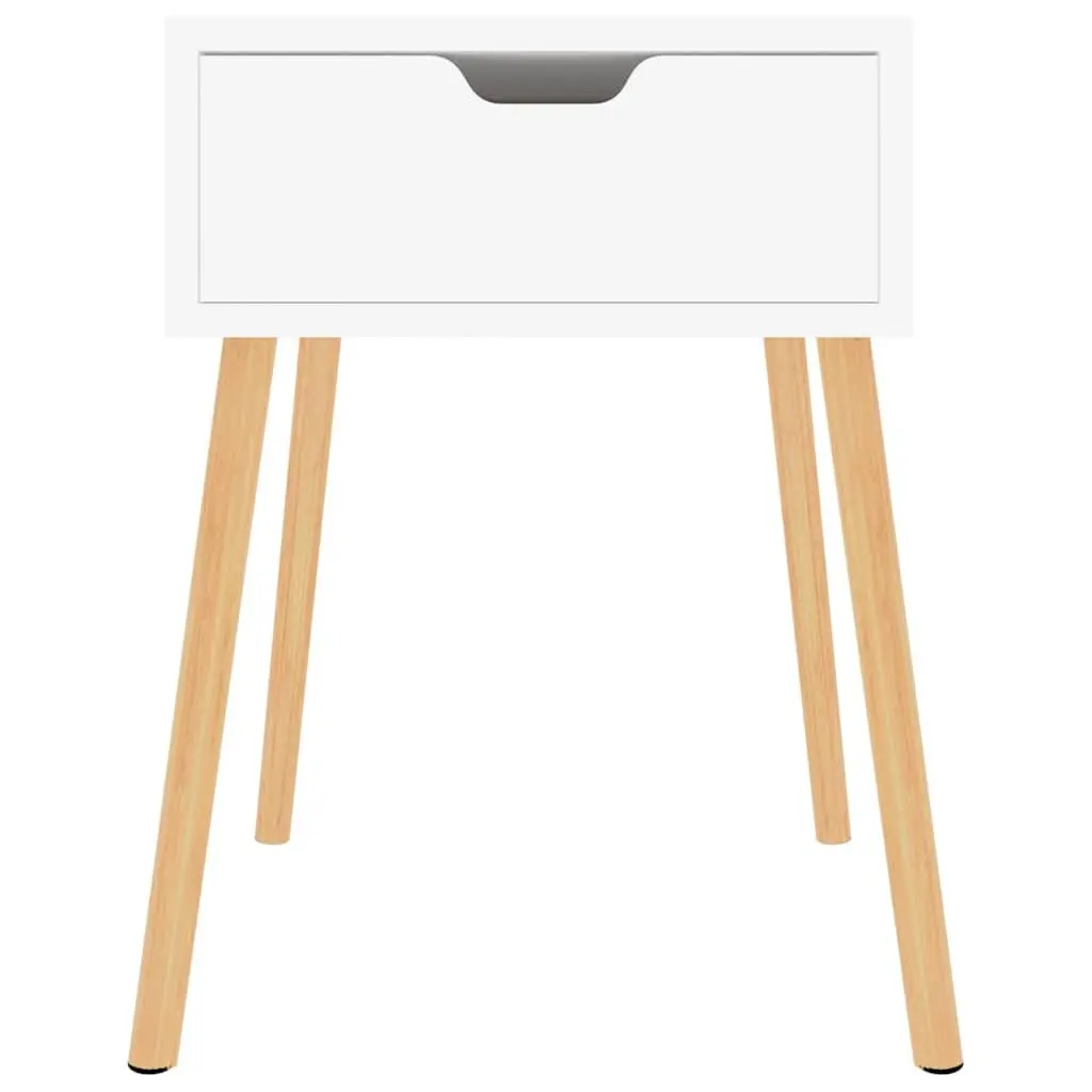 Bedside Cabinets White 40x40x56 cm Modern Storage Side Tables Drawers