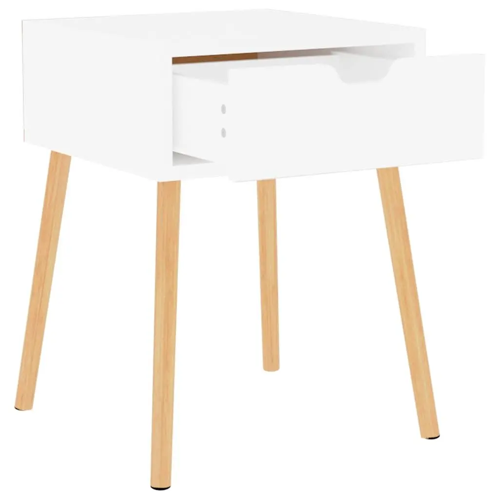 Bedside Cabinets White 40x40x56 cm Modern Storage Side Tables Drawers