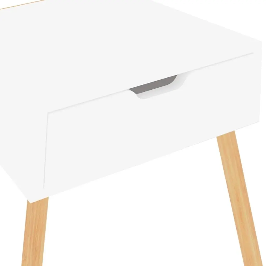 Bedside Cabinets White 40x40x56 cm Modern Storage Side Tables Drawers