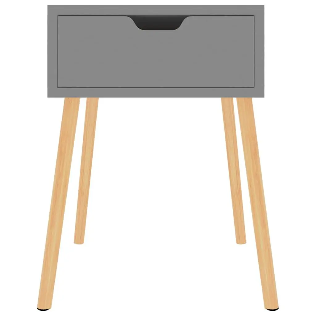 Bedside Cabinets Grey 40x40x56 cm Storage Nightstand Side Table Drawer Set of 2