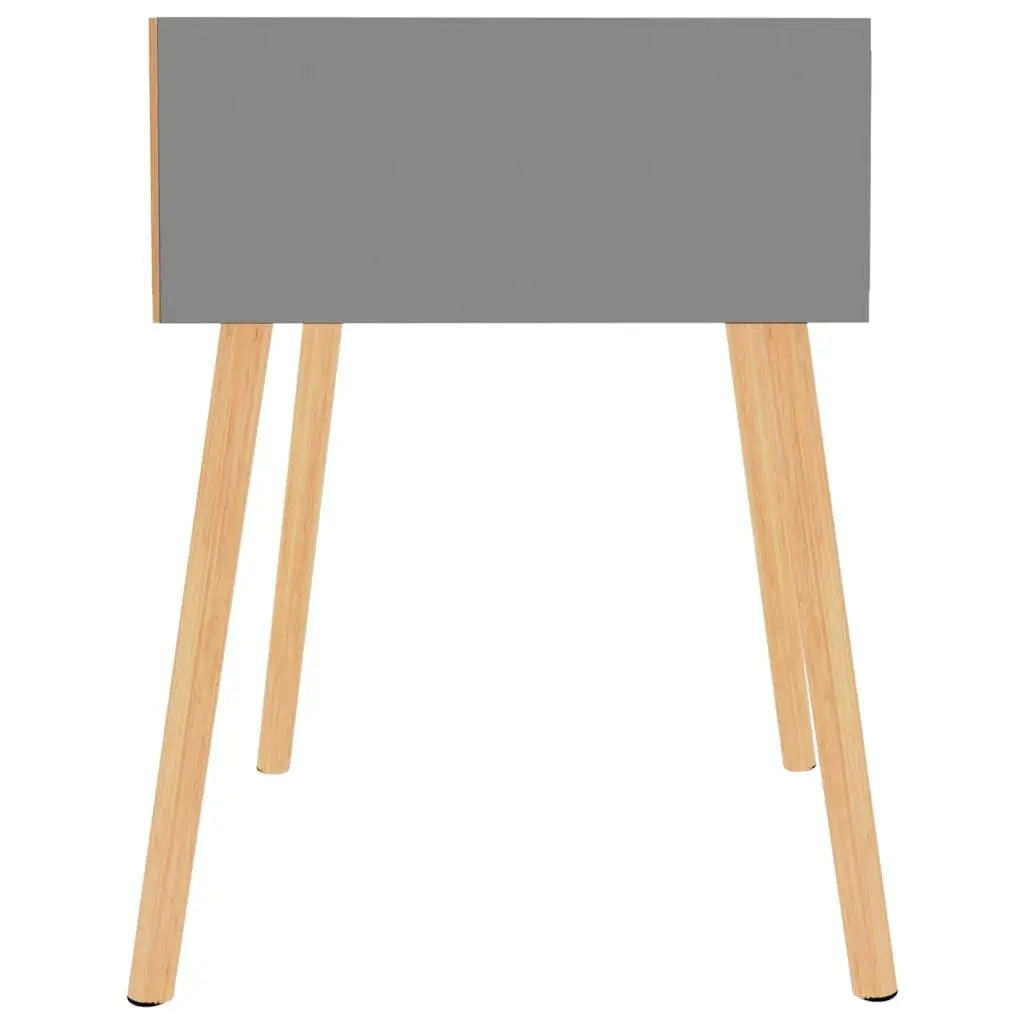 Bedside Cabinets Grey 40x40x56 cm Storage Nightstand Side Table Drawer Set of 2