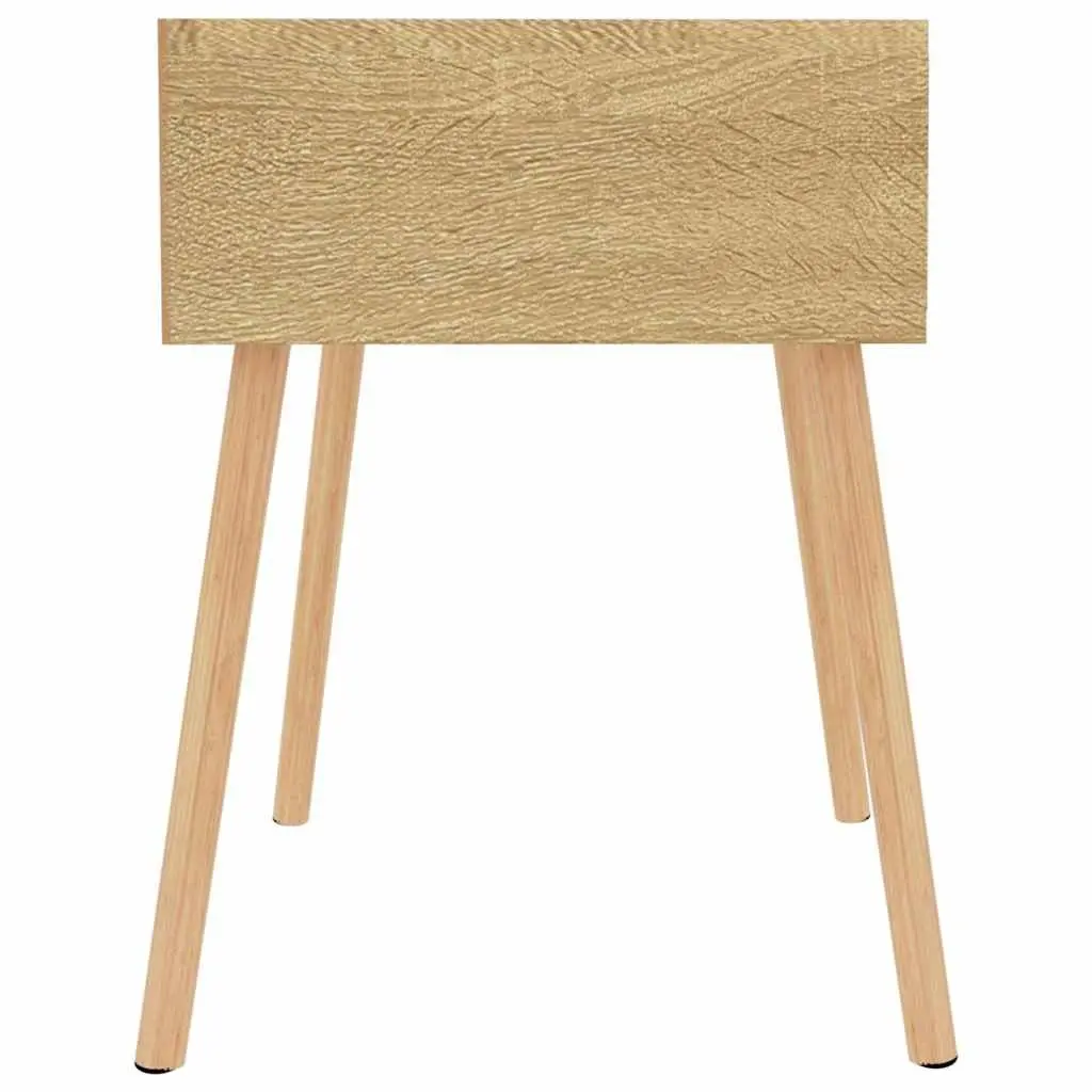 Bedside Cabinet Brown Engineered Wood Side Table Bedroom Storage Nightstand