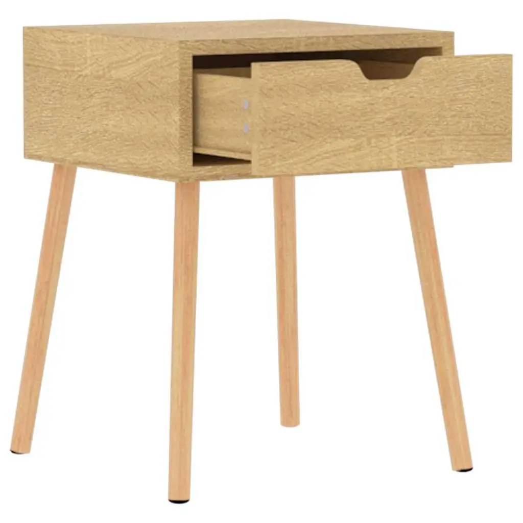 Brown Bedside Cabinets 2 Pieces Engineered Wood 40x40x56 cm Modern Storage Side Tables