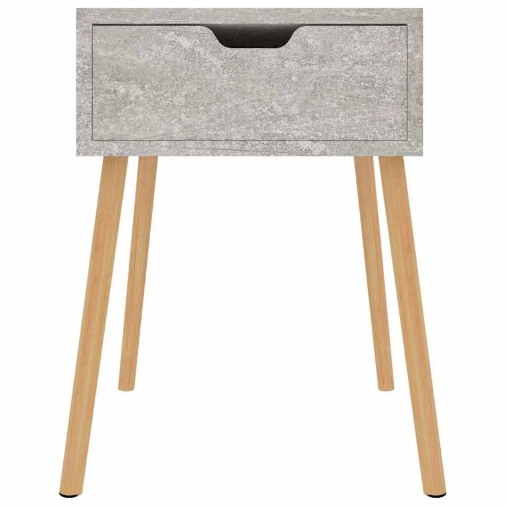 Bedside Cabinets Grey 40x40x56 cm Engineered Wood Nightstand Set of 2