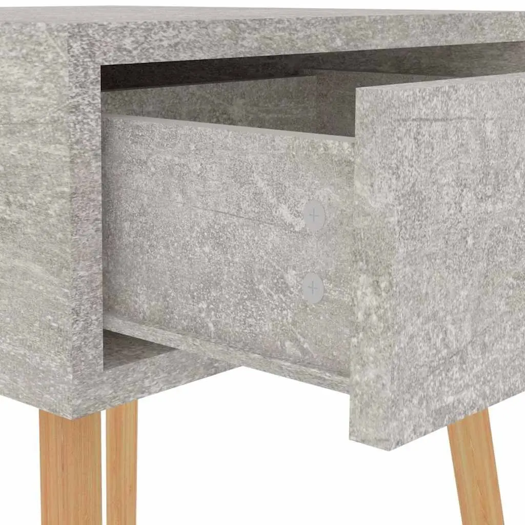 Bedside Cabinets Grey 40x40x56 cm Engineered Wood Nightstand Set of 2