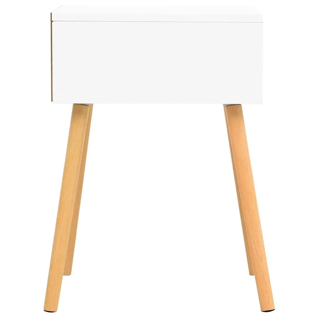 Bedside Table Storage Drawer White Sonoma Oak Engineered Wood 56cm Height Open Top Surface