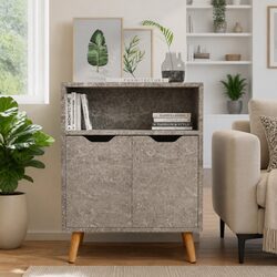 Concise Grey Sideboard with Ample Storage Space