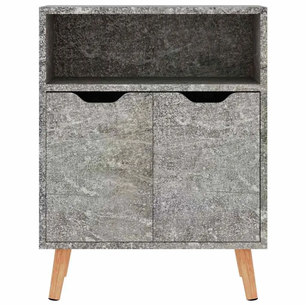 Sideboard Grey Engineered Wood 60W x 30D x 72H cm Storage Cabinet Living Room Cupboard Buffet