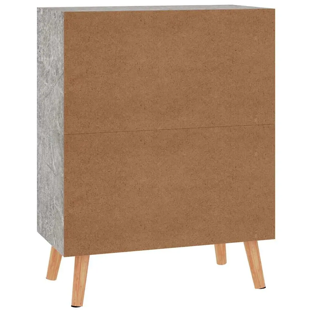 Sideboard Grey Engineered Wood 60W x 30D x 72H cm Storage Cabinet Living Room Cupboard Buffet