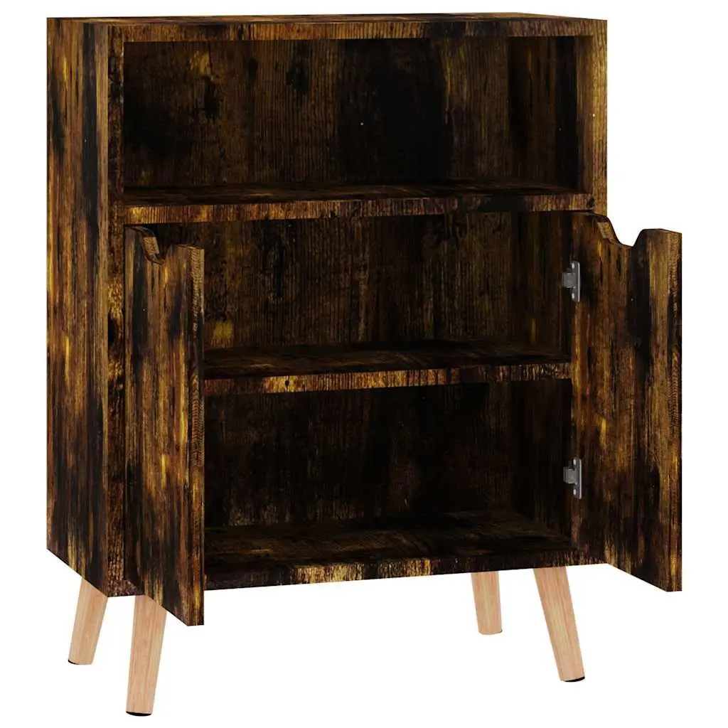 Sideboard Brown Engineered Wood Storage Cabinet Living Room Furniture